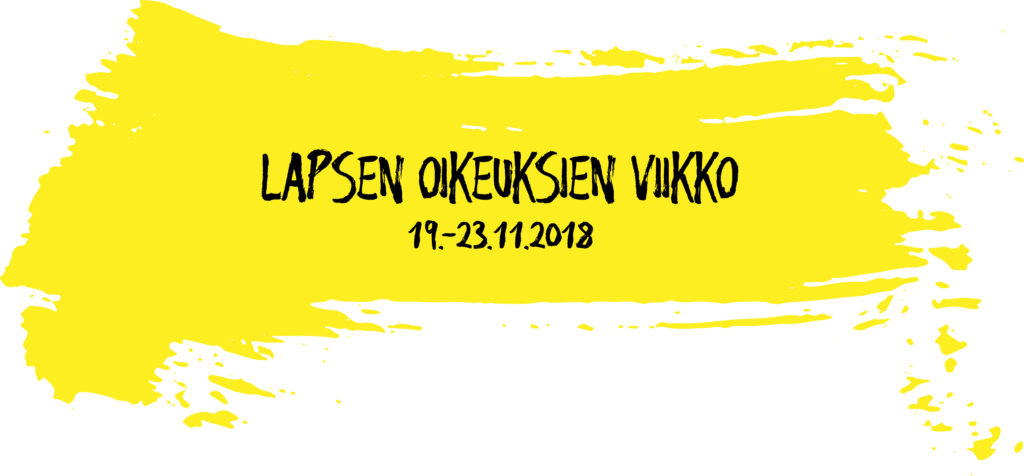 Lapsen oikeuksien viikon banneri